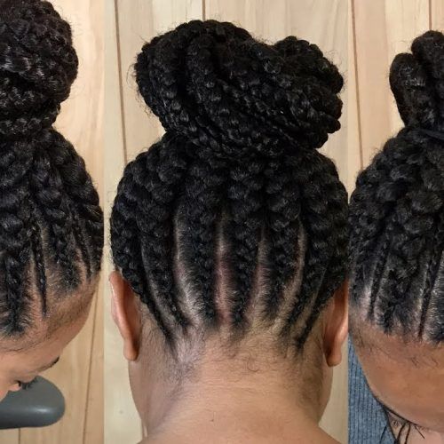 Thin And Thick Cornrows Under Braid Hairstyles (Photo 16 of 20)
