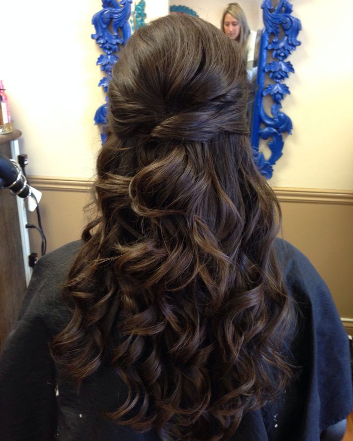 20 Ideas of Twists and Curls in Bridal Half Up Bridal Hairstyles