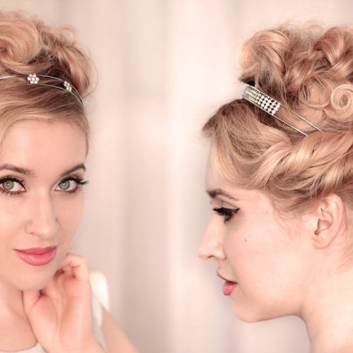 Formal Curly Updos With Bangs For Wedding (Photo 4 of 20)