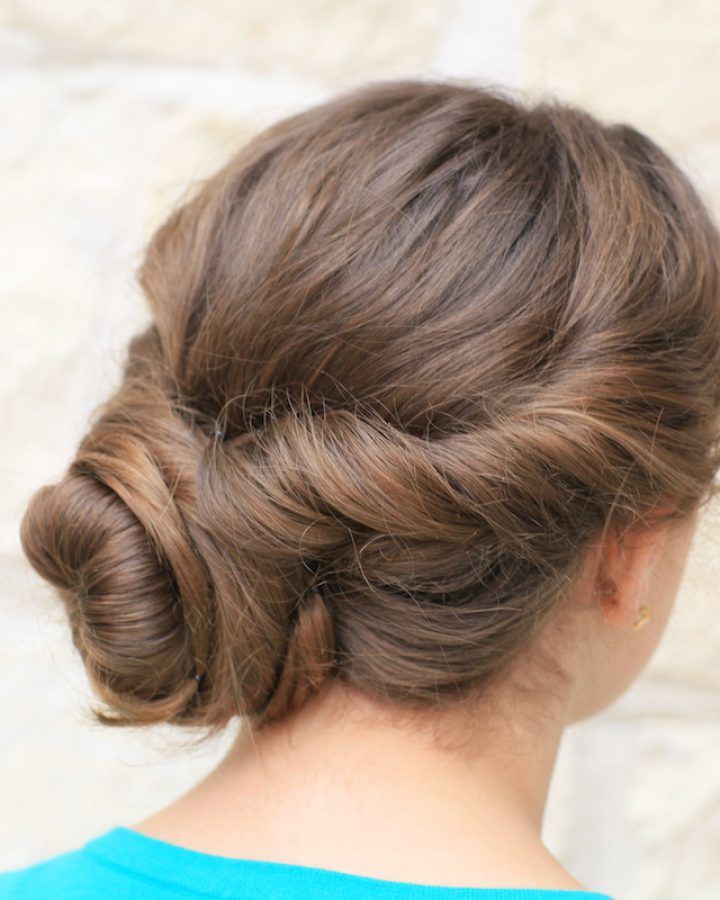 Twisted and Curled Low Prom Updos