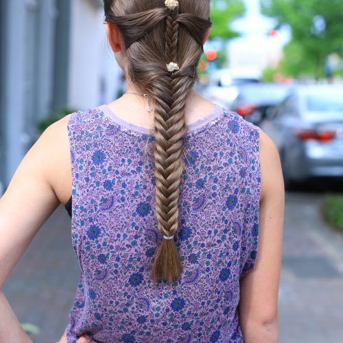 Mermaid Fishtail Hairstyles With Hair Flowers (Photo 9 of 20)