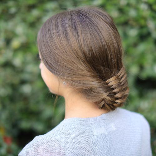 Brown Woven Updo Braid Hairstyles (Photo 15 of 20)