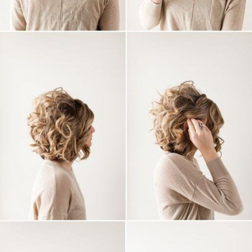 Updo Hairstyles For Short Curly Hair (Photo 2 of 15)