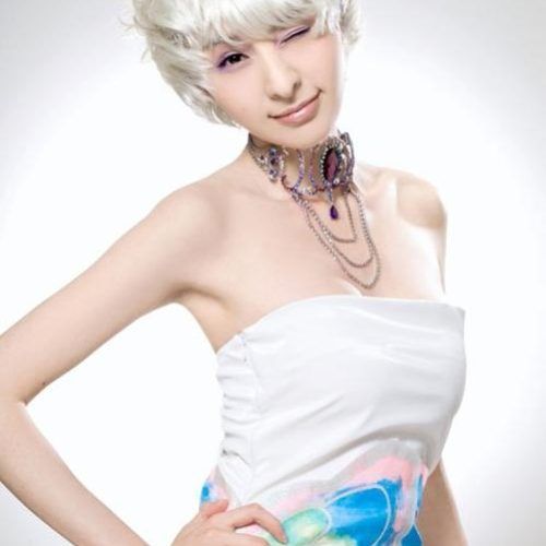 Cute Short White Hairstyles For Korean Girls (Photo 3 of 15)
