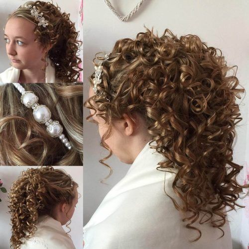 Curly Bun Bridal Updos For Shorter Hair (Photo 17 of 20)