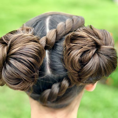 Messy Rope Braid Updo Hairstyles (Photo 18 of 20)