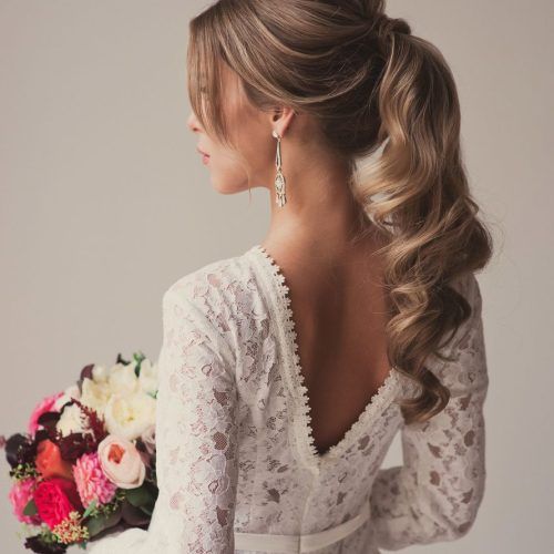 Curly Ponytail Wedding Hairstyles For Long Hair (Photo 3 of 20)