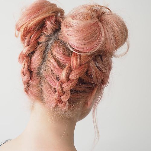 Braided Space Buns Updo Hairstyles (Photo 7 of 20)