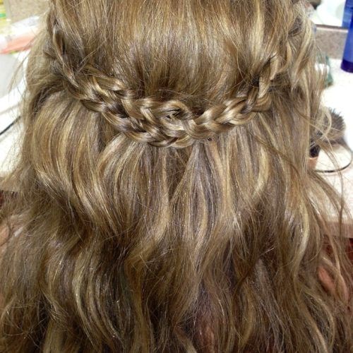 Crimped Crown Braids (Photo 13 of 15)