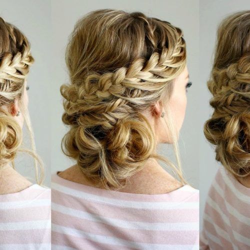 Double-Crown Updo Braided Hairstyles (Photo 4 of 20)