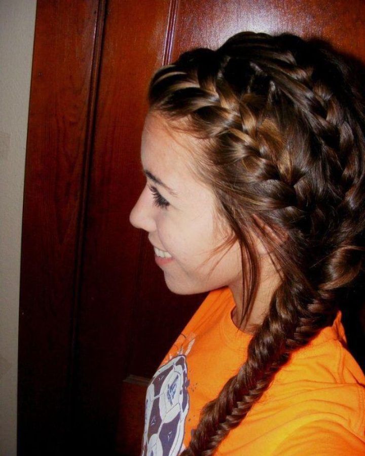 20 Ideas of Double-braided Single Fishtail Braid Hairstyles