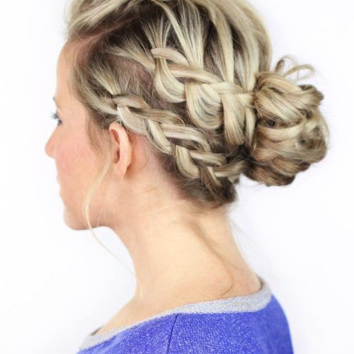 Messy Bun Hairstyles With Double Headband (Photo 9 of 20)