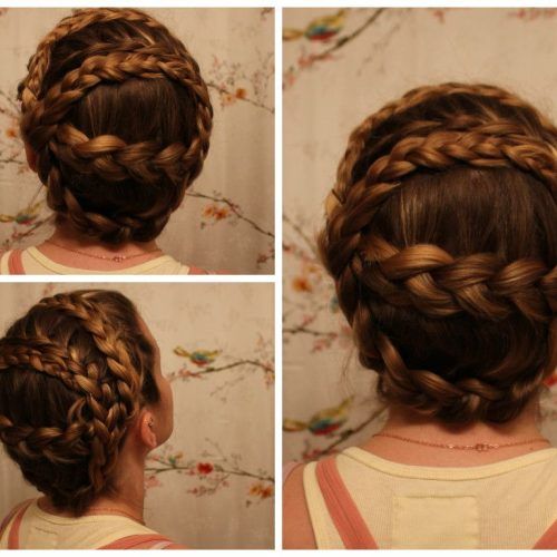 Double-Crown Updo Braided Hairstyles (Photo 7 of 20)