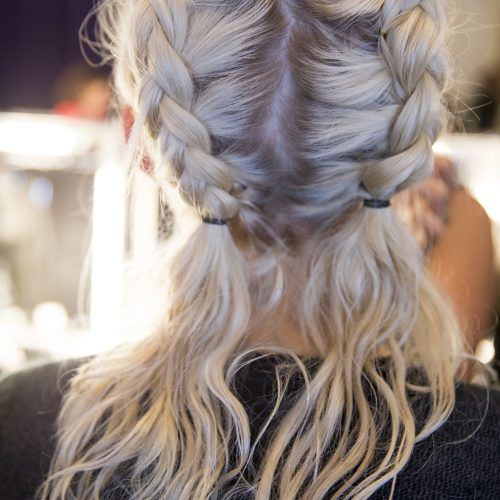 Messy Double Braid Hairstyles (Photo 14 of 15)