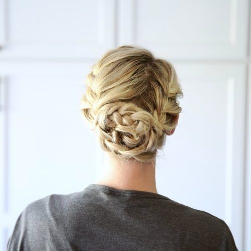 Double French Braid Crown Ponytail Hairstyles (Photo 10 of 20)