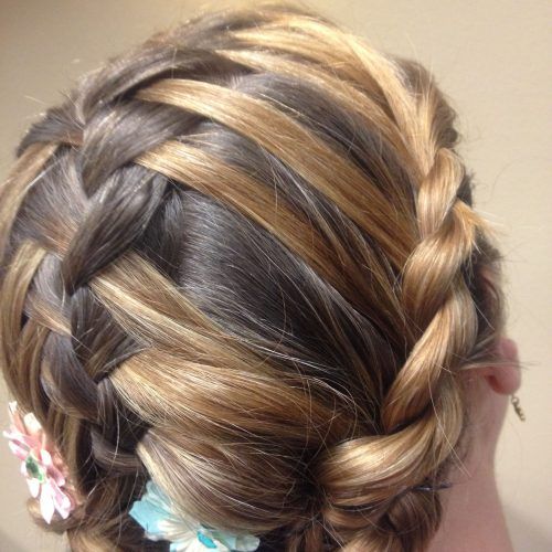 Chunky Two French Braid Hairstyles With Bun (Photo 7 of 15)