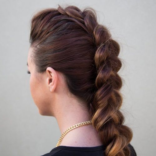 Messy Braided Faux Hawk Hairstyles (Photo 4 of 20)