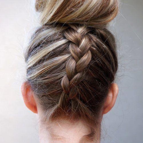 Topknot Ponytail Braided Hairstyles (Photo 6 of 20)
