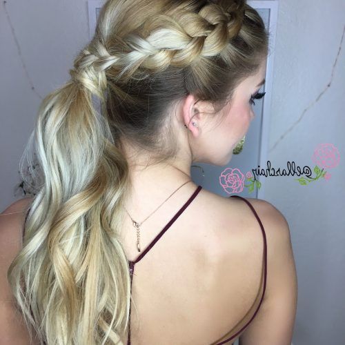 Long Blond Ponytail Hairstyles With Bump And Sparkling Clip (Photo 20 of 20)