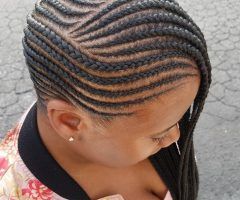 15 Photos Dynamic Side-swept Cornrows Hairstyles