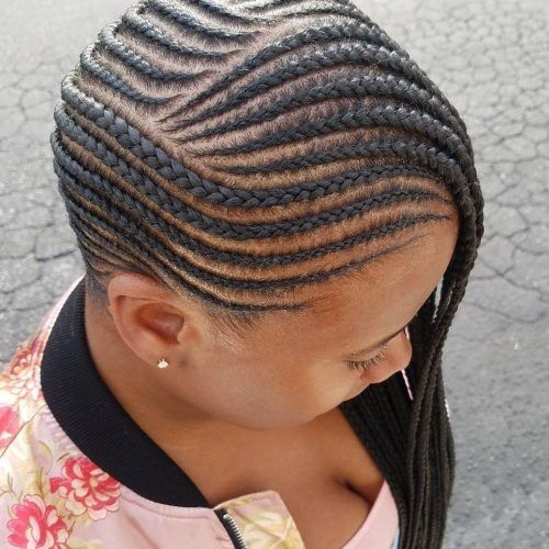 Dynamic Side-Swept Cornrows Hairstyles (Photo 1 of 15)