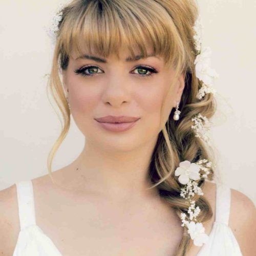 Wedding Hairstyles For Mid Length Hair With Fringe (Photo 1 of 15)