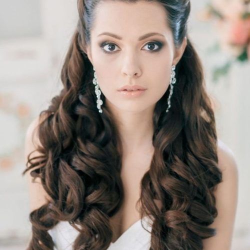 Wedding Hairstyles For Long Hair Down With Flowers (Photo 12 of 15)
