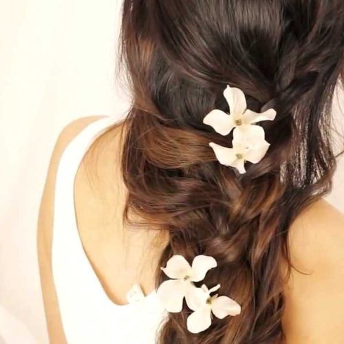 Curled Floral Prom Updos (Photo 11 of 20)