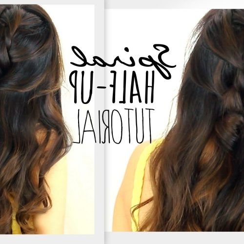 Easy Half Updo Hairstyles (Photo 13 of 15)