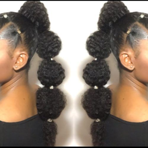 Braided Bubble Ponytail Hairstyles (Photo 8 of 20)