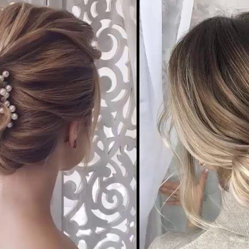 Low Messy Chignon Bridal Hairstyles For Short Hair (Photo 7 of 20)
