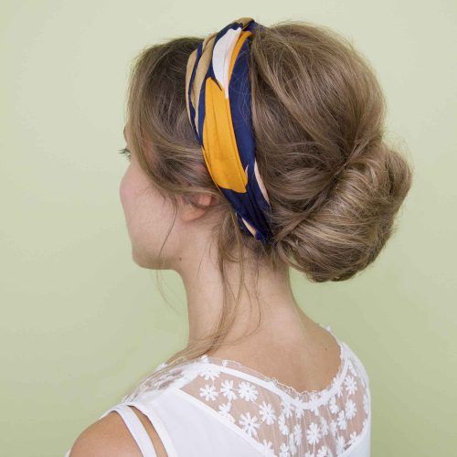 Messy Bun Hairstyles With Double Headband (Photo 20 of 20)