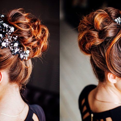 Messy Buns Updo Bridal Hairstyles (Photo 10 of 20)