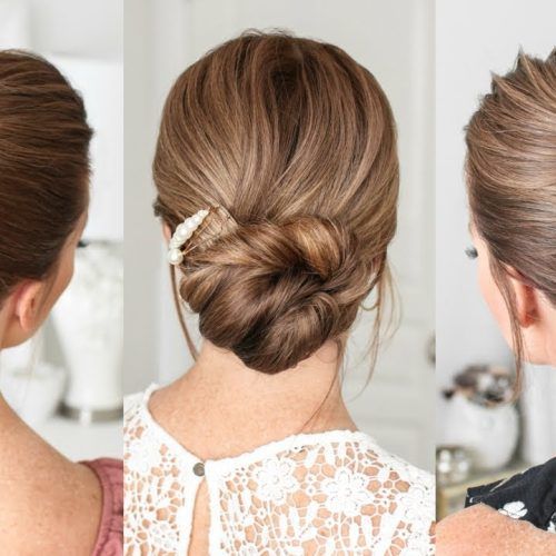 High Updo For Long Hair With Hair Pins (Photo 12 of 15)