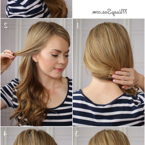 Easy Side Downdo Hairstyles With Caramel Highlights (Photo 1 of 20)