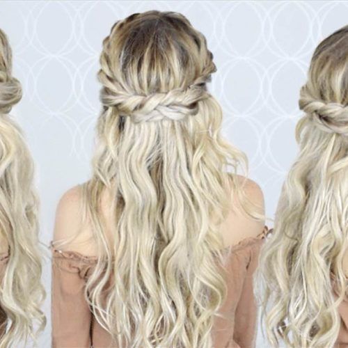 Double Twist And Curls To One Side Prom Hairstyles (Photo 8 of 20)