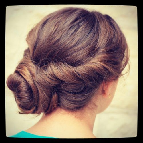Twisted Bun Updo Hairstyles (Photo 5 of 15)