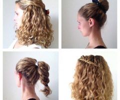 15 Best Collection of Easy Updo Hairstyles for Curly Hair