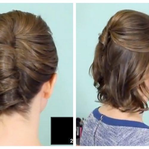 Half Updo Hairstyles For Short Hair (Photo 4 of 15)
