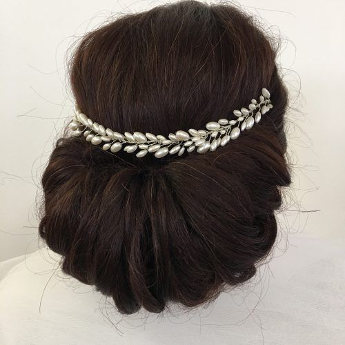 Pinned Brunette Ribbons Bridal Hairstyles (Photo 18 of 20)