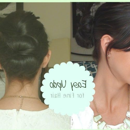 Messy Updo Hairstyles For Thin Hair (Photo 8 of 15)