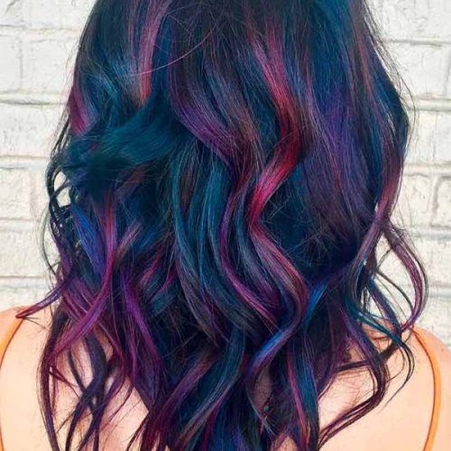 Pastel Rainbow-Colored Curls Hairstyles (Photo 3 of 20)