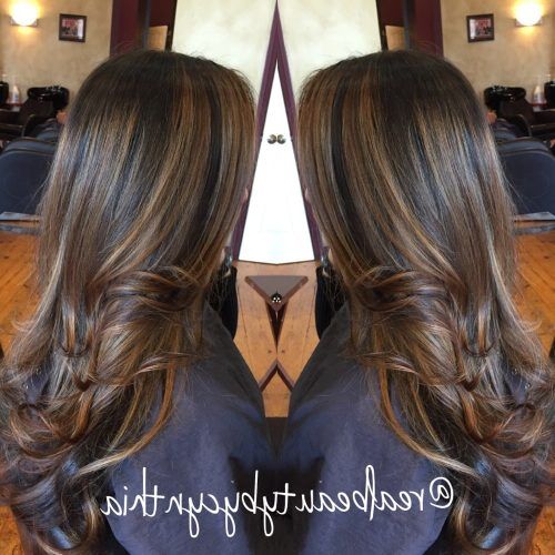 Warm-Toned Brown Hairstyles With Caramel Balayage (Photo 19 of 20)