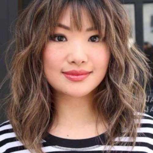 Asian Medium Hairstyles With Textured Waves (Photo 7 of 20)