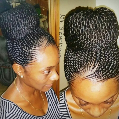 Big Updo Cornrows Hairstyles (Photo 9 of 15)