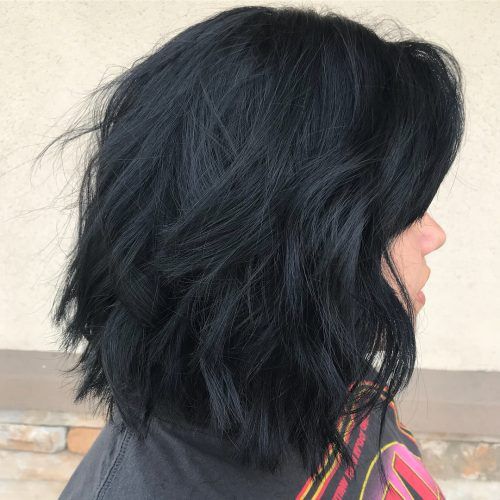 Black Angled Bob Hairstyles With Shaggy Layers (Photo 6 of 20)