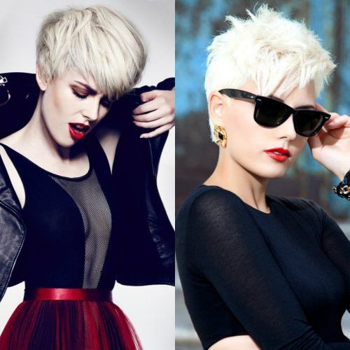 Choppy Pixie Haircuts With Blonde Highlights (Photo 9 of 20)
