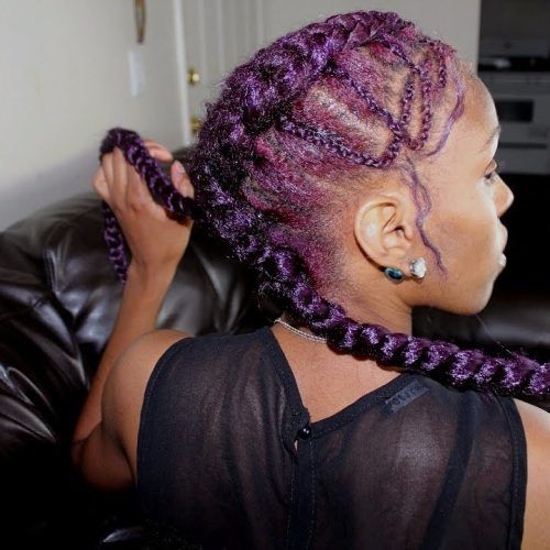 Criss-Crossed Braids With Feed-In Cornrows (Photo 3 of 15)