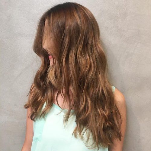 Curly Golden Brown Balayage Long Hairstyles (Photo 15 of 20)
