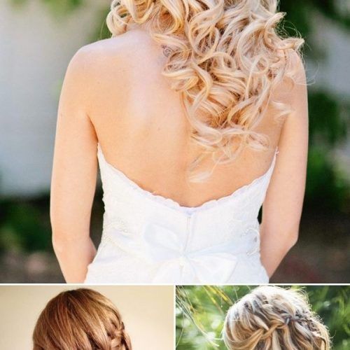 Half Up Blonde Ombre Curls Bridal Hairstyles (Photo 16 of 20)